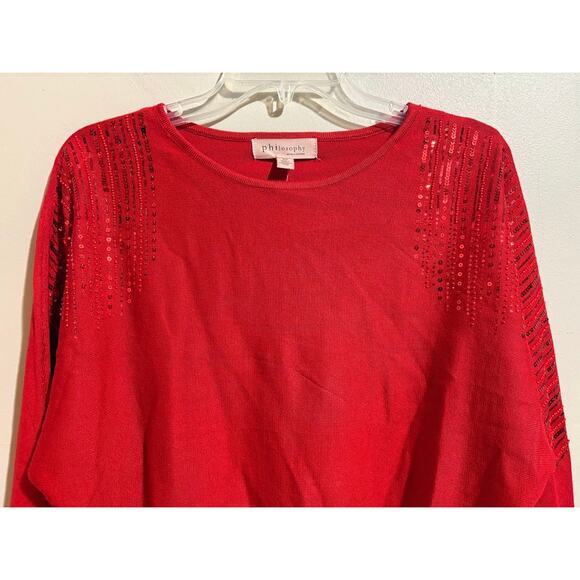 Philosophy Goji Berry Crew Neck Pullover Long Sleeve Sweater Size Small NWT - Picture 2 of 8
